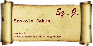 Szokola Jakus névjegykártya